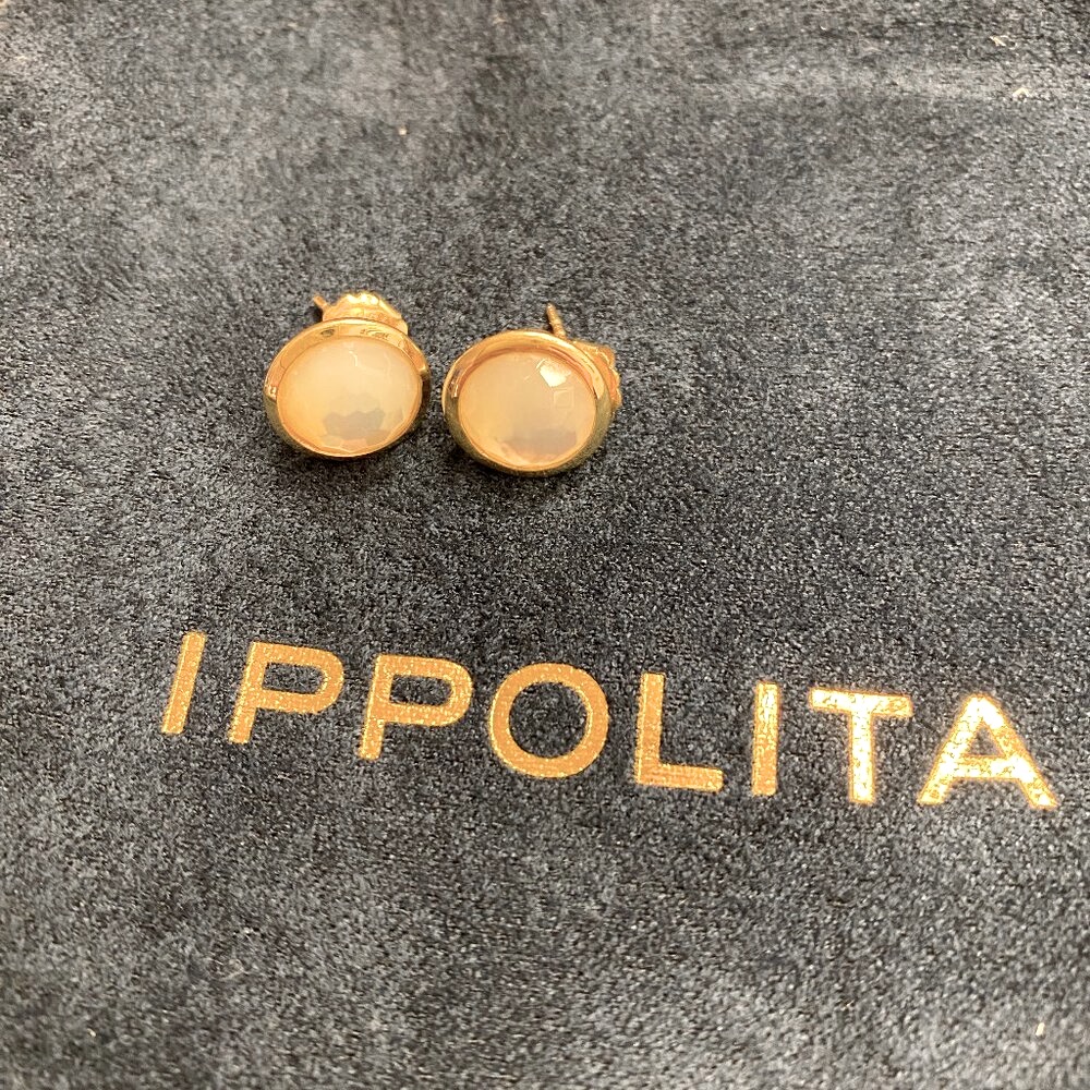 Ippolita 18k Gold Mother Of Pearl Stud Earrings 875$